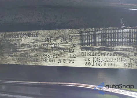 2013 Jeep Wrangler Unlimited Sport из США, поврежденный, VIN 1C4BJWDG2DL511164